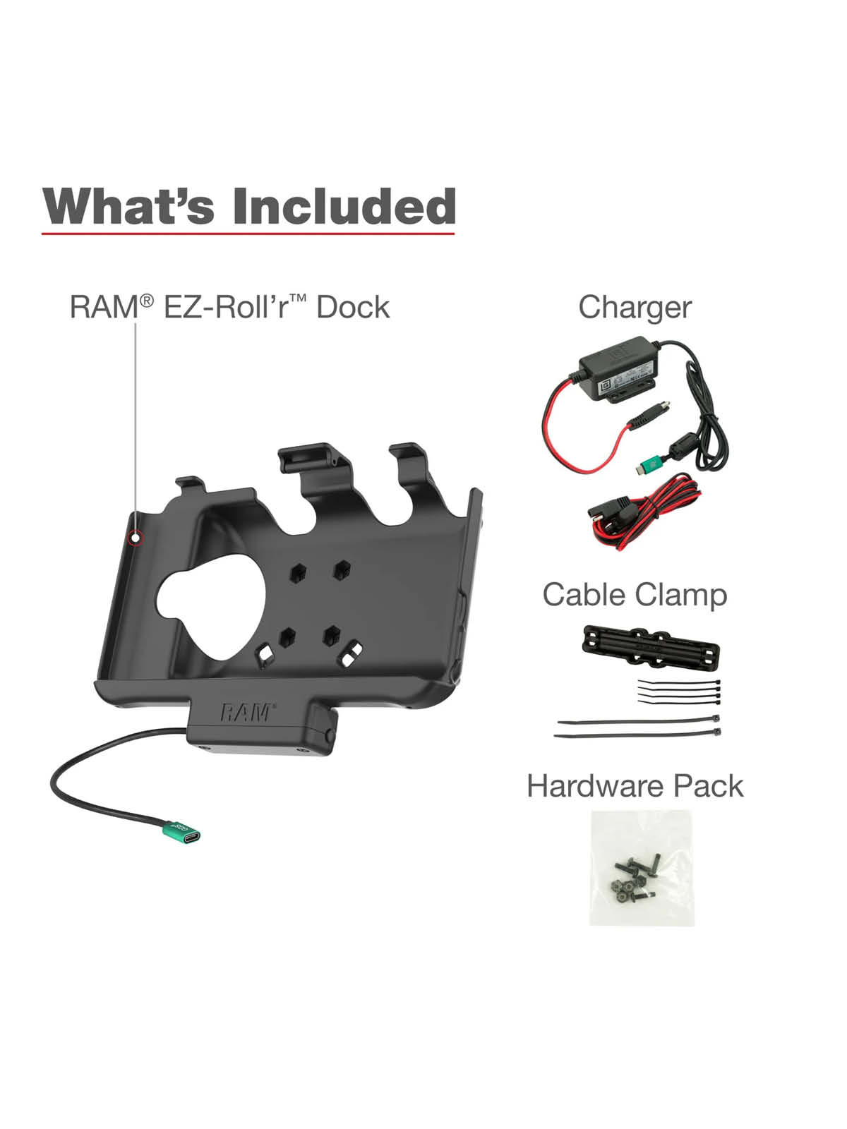 RAM-HOL-SAM60CP-V7CU EZ-Roll'r Ladedock inkl. Festanschluss für Samsung Galaxy Tab Active 5 & 3 3