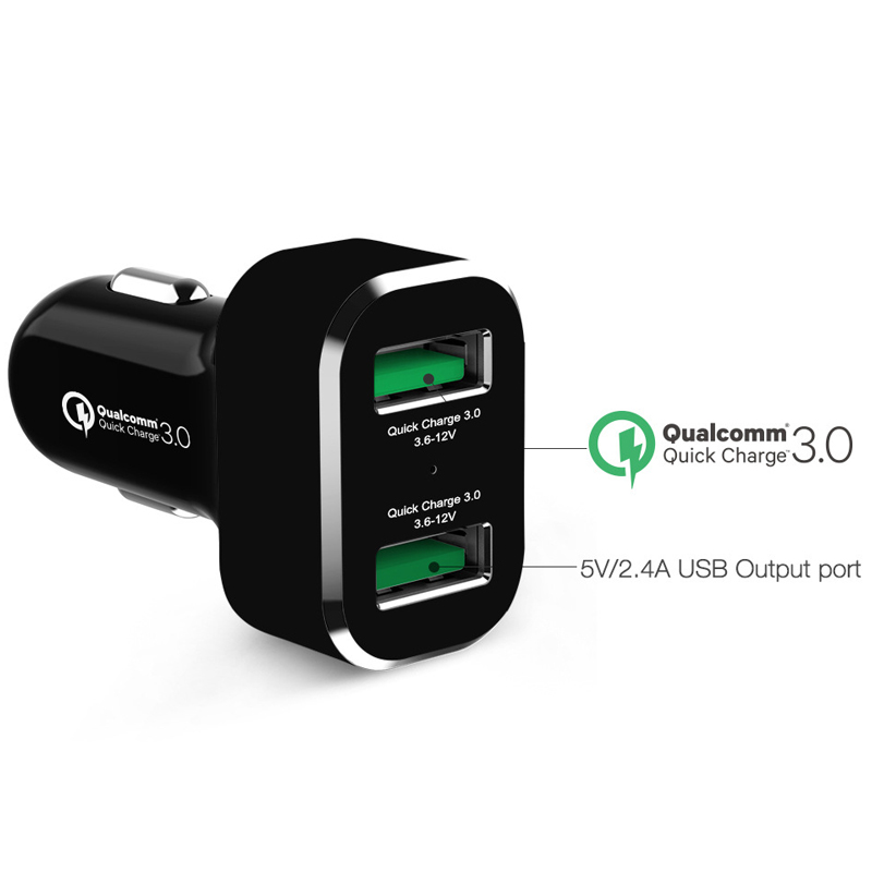 GDS 2-Port USB Ladegerät für Zigarettenanzünder mit Qualcomm Quick Charge